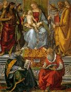 Luca Signorelli Virgin Enthroned with Saints France oil painting artist